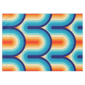 70s Rainbow Curves Tischdecke (Vorderseite (Horizontal))
