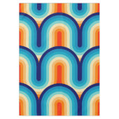 70s Rainbow Curves Tischdecke (Vorderseite)