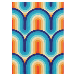 70s Rainbow Curves Tischdecke