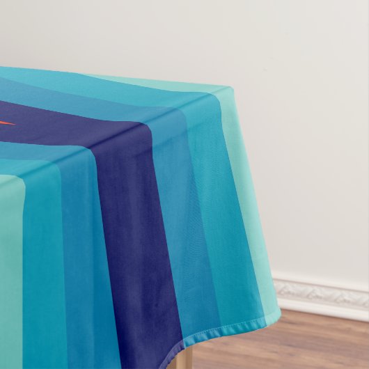 70s Rainbow Curves Tischdecke (Beispiel)