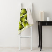 70s Rainbow Squares Monochrome Green Sherpadecke (Beispiel)