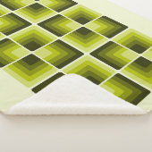 70s Rainbow Squares Monochrome Green Sherpadecke (3/4)