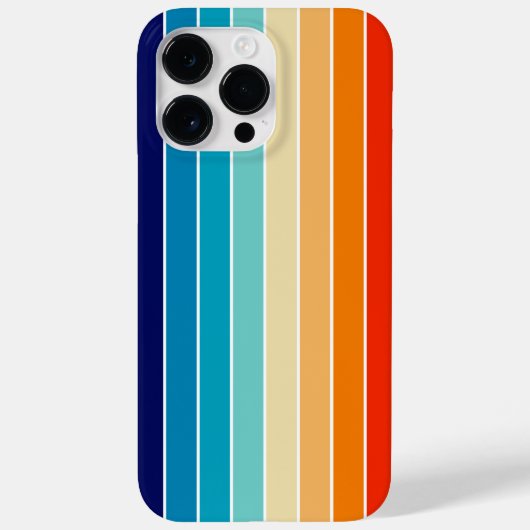 70s Rainbow Stripes Case-Mate iPhone Hülle (Rückseite)