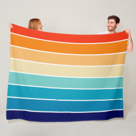 70s Rainbow Stripes Fleecedecke