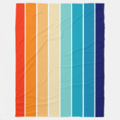 70s Rainbow Stripes Fleecedecke (Vorderseite)