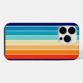 70s Rainbow Stripes iPhone Hülle (Rückseite (Horizontal))