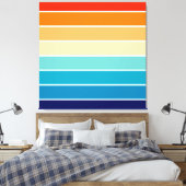 70s Rainbow Stripes Leinwanddruck (Insitu (Schlafzimmer))