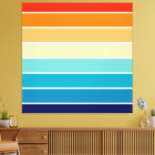 70s Rainbow Stripes Leinwanddruck (Insitu (Wohnzimmer))