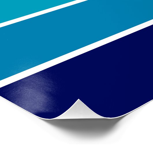 70s Rainbow Stripes Poster (Ecke)