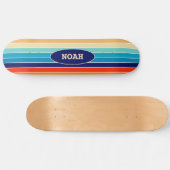 70s Rainbow Stripes Skateboard (Horizontal)