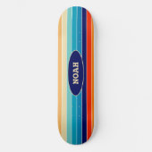 70s Rainbow Stripes Skateboard (Vorderseite)