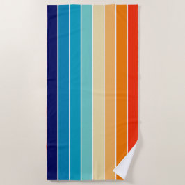 70s Rainbow Stripes Strandtuch