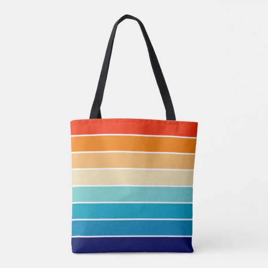 70s Rainbow Stripes Tasche (Rückseite)