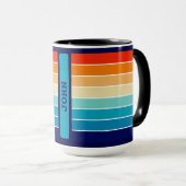 70s Rainbow Stripes Tasse (VorderseiteRechts)
