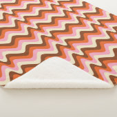 70s retro brown and pink wave pattern  sherpadecke (3/4)
