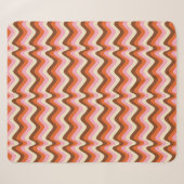 70s retro brown and pink wave pattern  sherpadecke (Vorderseite (Horizontal))