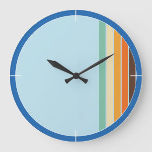 70s Retro Colourful Wall Clock for any Room Große Wanduhr