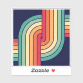 70s Retro Geometric Design Aufkleber (Blatt)