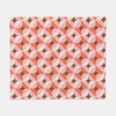 70s Retro Geometric Vintage Pattern Fleecedecke (Vorderseite (Horizontal))