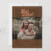 70s Retro Let’s Do This Photo  Save The Date (Vorderseite)