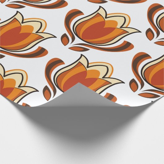 70's retro pattern material illustration70s,1970,p geschenkpapier (Ecke)