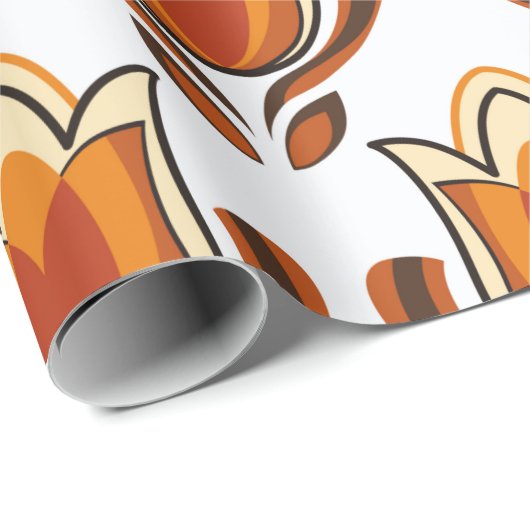 70's retro pattern material illustration70s,1970,p geschenkpapier (Rolleneckpunkt)