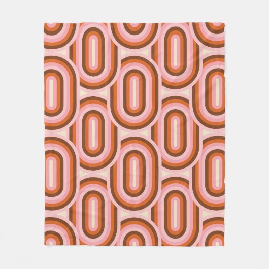 70's Retro Seamless Pattern. 60s and 70s Aesthetic Fleecedecke (Vorderseite)