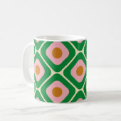 70's Retro Seamless Pattern. 60s and 70s Aesthetic Kaffeetasse (Vorderseite Links)