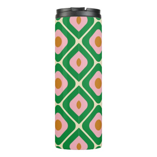 70's Retro Seamless Pattern. 60s and 70s Aesthetic Thermosbecher (Rückseite)