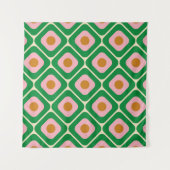 70's Retro Seamless Pattern. 60s and 70s Aesthetic Wandteppich (Vorderseite (Horizontal))