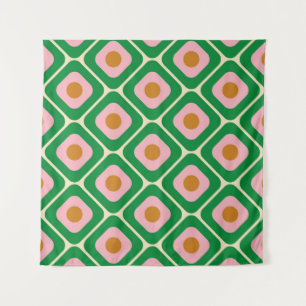 70's Retro Seamless Pattern. 60s and 70s Aesthetic Wandteppich