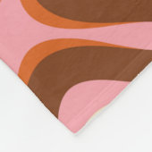 70s Retro Seamless Pattern in Orange, Brown, Pin Fleecedecke (Ecke)