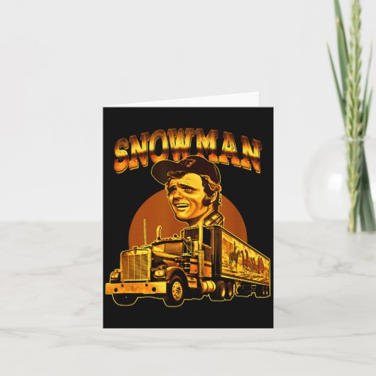 70s Retro Snowman Truck 1970s Vintage Groovy Karte (Vorderseite)