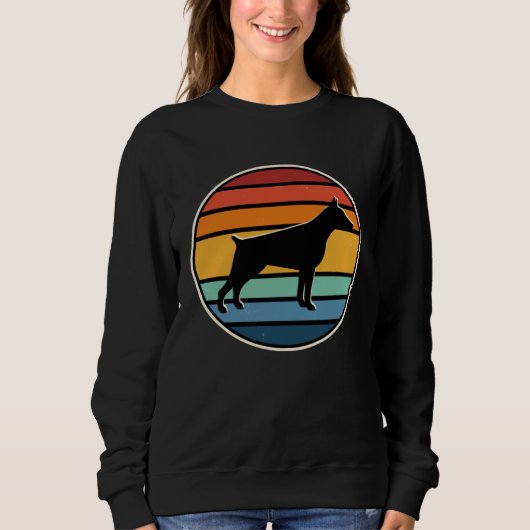70s Retro Vintage Doberman Sweatshirt (Vorderseite)