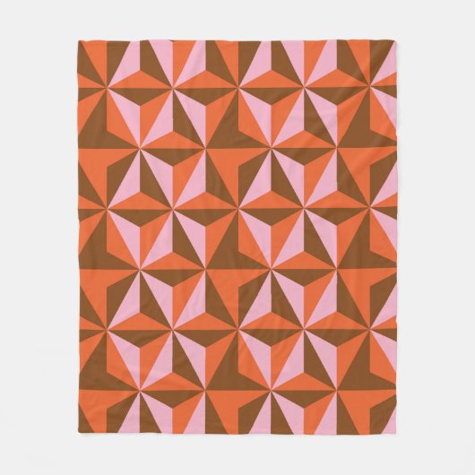 70s retro vintage pattern background fleecedecke (Vorderseite)