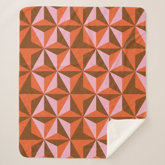 70s retro vintage pattern background sherpadecke (Vorderseite)