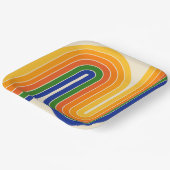 70s Retro Vintage Style Geometric Design Pappteller (Gewinkelt)
