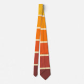 70s Retro Vintage Style Geometric Pattern Krawatte (Rückseite)