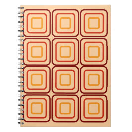 70s square pattern notizblock
