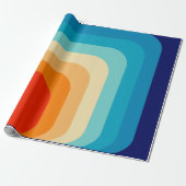 70s Square Rainbow Geschenkpapier (Ungerollt)
