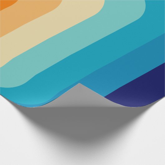 70s Square Rainbow Geschenkpapier (Ecke)