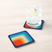 70s Square Rainbow Getränkeuntersetzer (Rechte Seite)