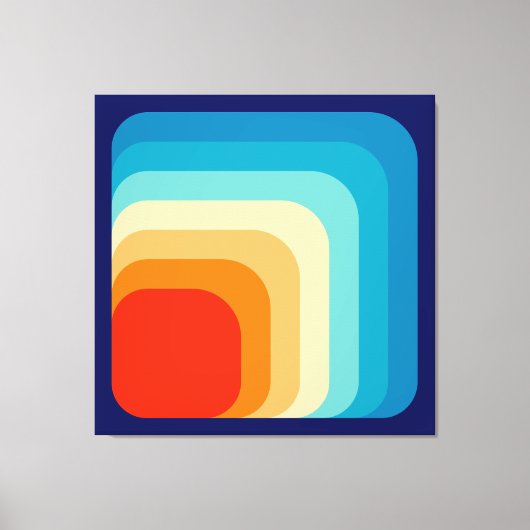 70s Square Rainbow Leinwanddruck (Vorderseite)