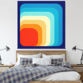 70s Square Rainbow Leinwanddruck (Insitu (Schlafzimmer))