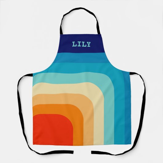 70s Square Rainbow Schürze (Vorderseite)