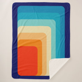 70s Square Rainbow Sherpadecke