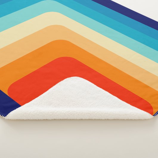 70s Square Rainbow Sherpadecke (3/4)