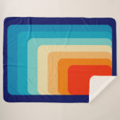 70s Square Rainbow Sherpadecke (Vorderseite (Horizontal))