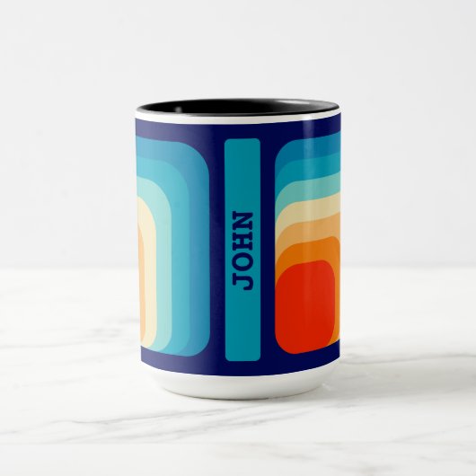 70s Square Rainbow Tasse (Zentrum)