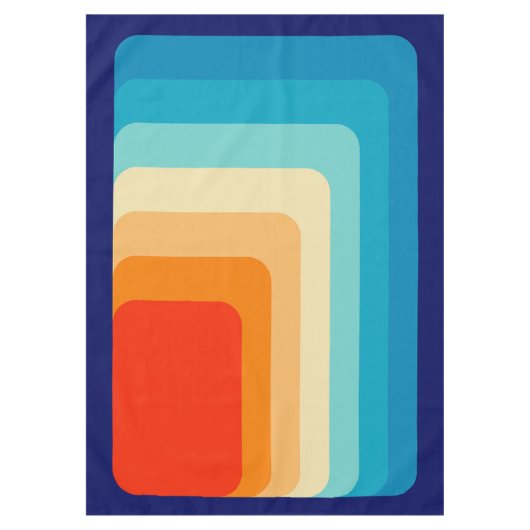 70s Square Rainbow Tischdecke (Vorderseite)